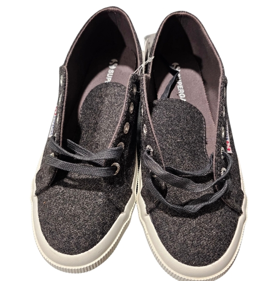 Superga 2750 Wool Blend Sneakers - Grey White NEW NO BOX W7.5 - Picture 7 of 7